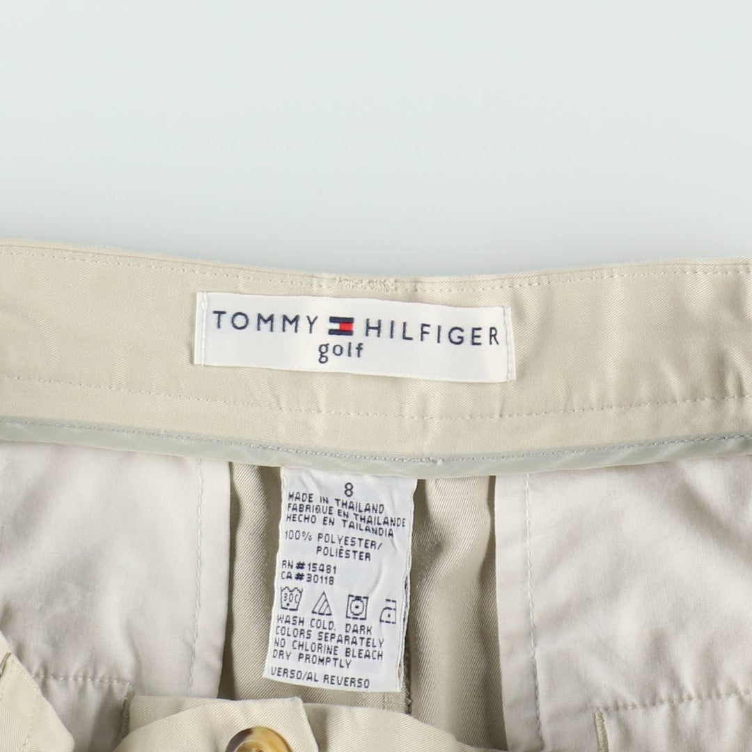 Tommy Hilfiger GOLF Two-Pleat Chino Shorts, Women's XL (equivalent to W31) polyester Beige type Vintage Second Hand