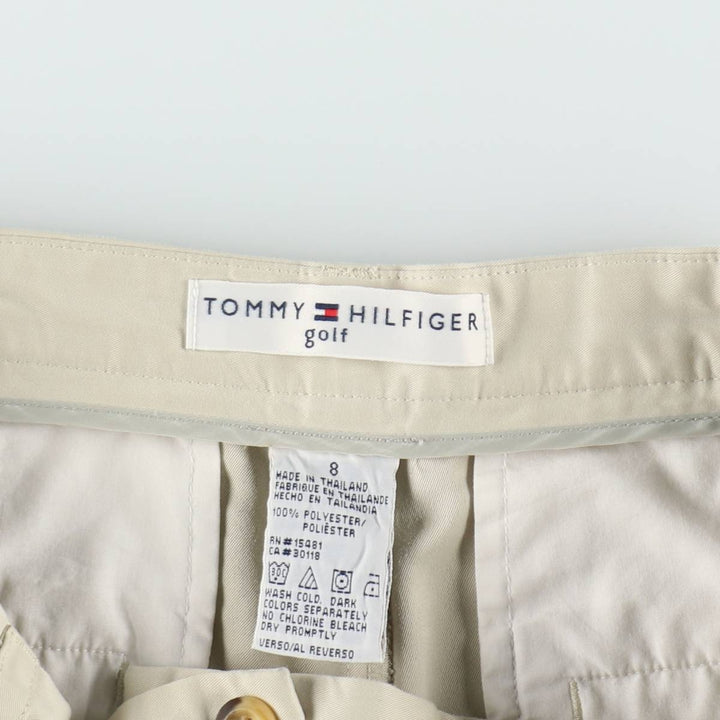 Tommy Hilfiger GOLF Two-Pleat Chino Shorts, Women's XL (equivalent to W31) polyester Beige type Vintage Second Hand