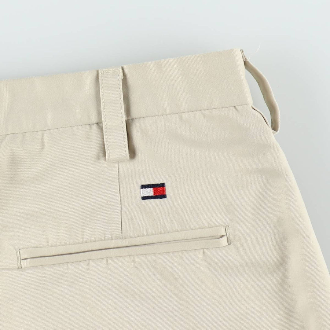 Tommy Hilfiger GOLF Two-Pleat Chino Shorts, Women's XL (equivalent to W31) polyester Beige type Vintage Second Hand