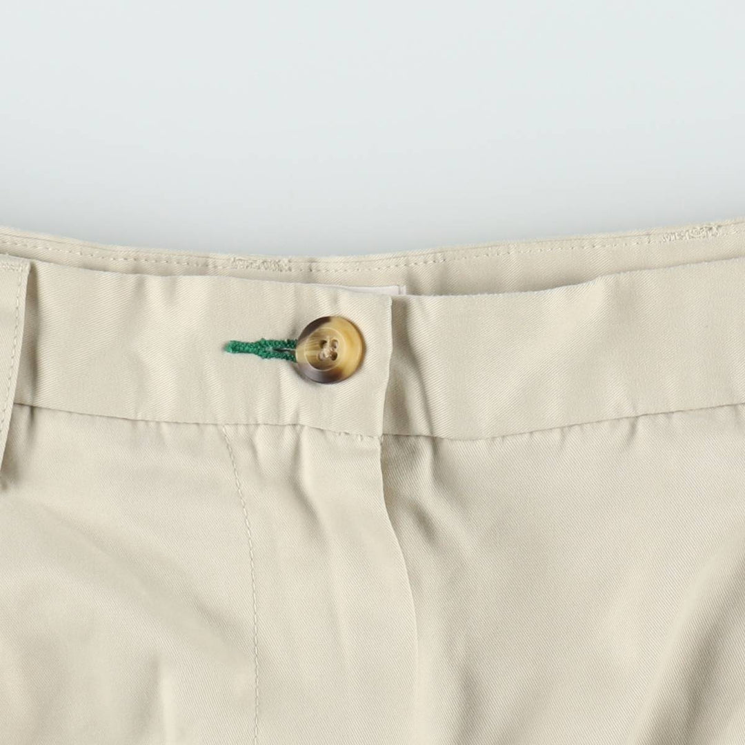 Tommy Hilfiger GOLF Two-Pleat Chino Shorts, Women's XL (equivalent to W31) polyester Beige type Vintage Second Hand