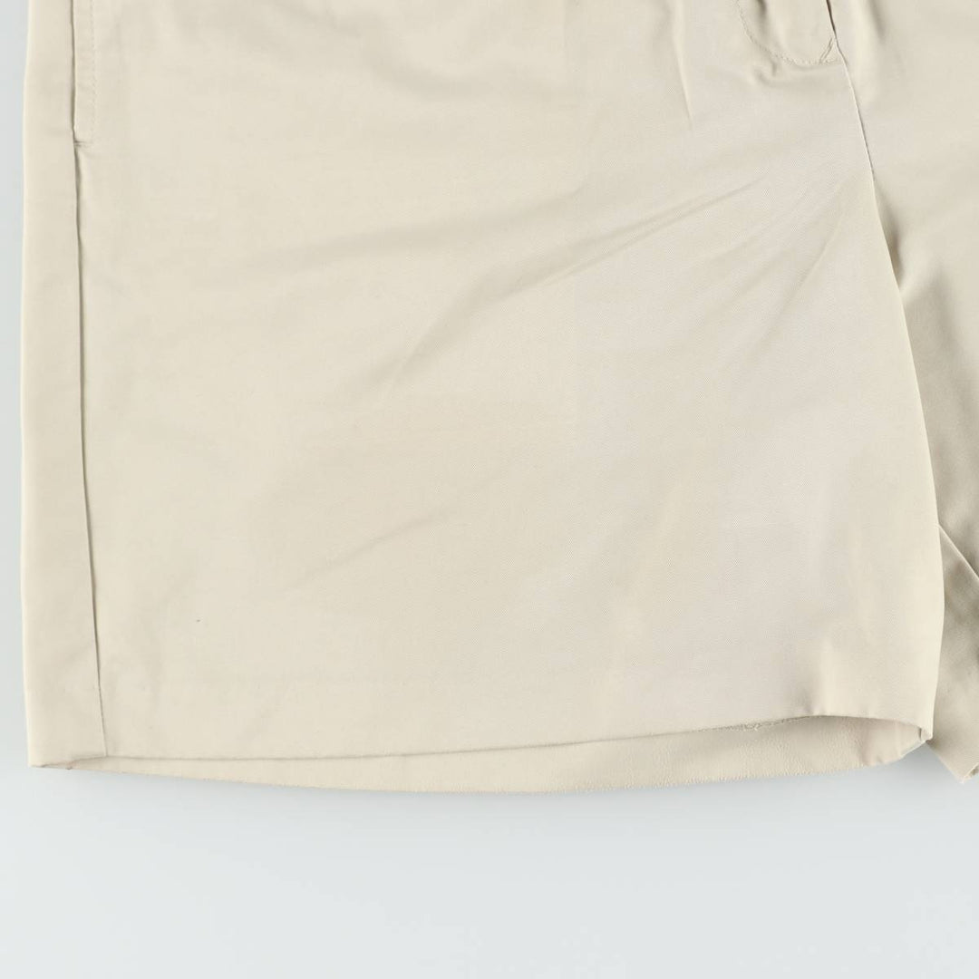 Tommy Hilfiger GOLF Two-Pleat Chino Shorts, Women's XL (equivalent to W31) polyester Beige type Vintage Second Hand