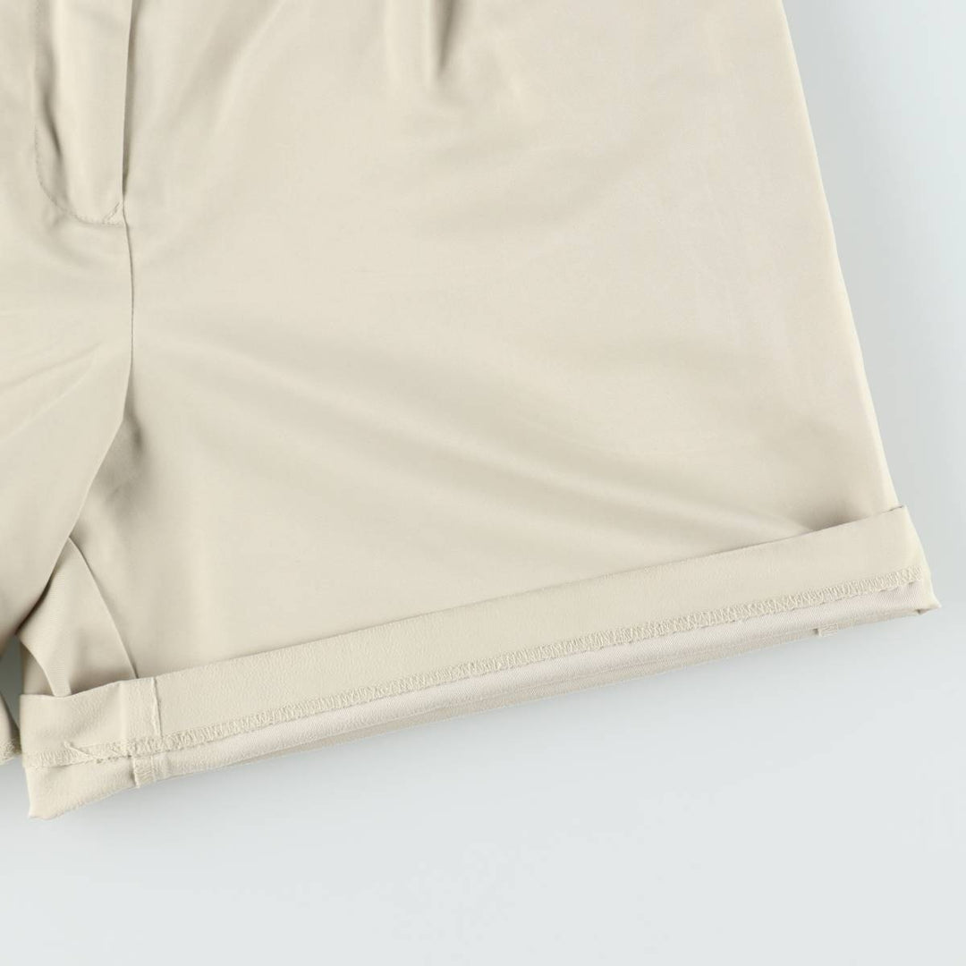 Tommy Hilfiger GOLF Two-Pleat Chino Shorts, Women's XL (equivalent to W31) polyester Beige type Vintage Second Hand