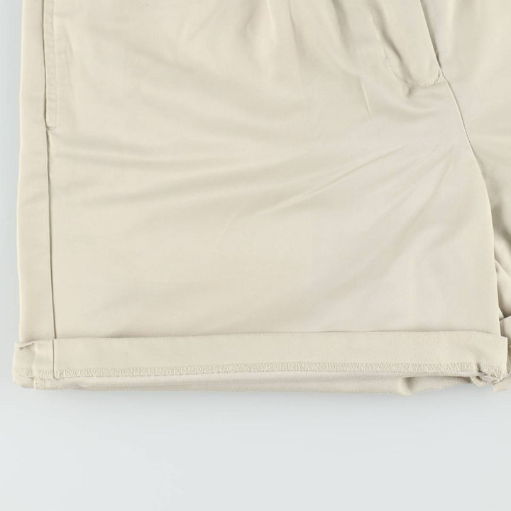 Tommy Hilfiger GOLF Two-Pleat Chino Shorts, Women's XL (equivalent to W31) polyester Beige type Vintage Second Hand