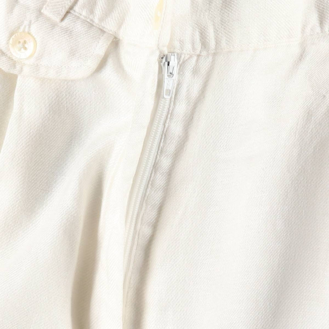 Ralph Lauren LAUREN One-tuck Linen Shorts, Women's Size M (W26 equivalent) linen white type Vintage Second Hand