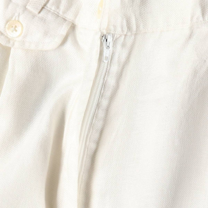 Ralph Lauren LAUREN One-tuck Linen Shorts, Women's Size M (W26 equivalent) linen white type Vintage Second Hand