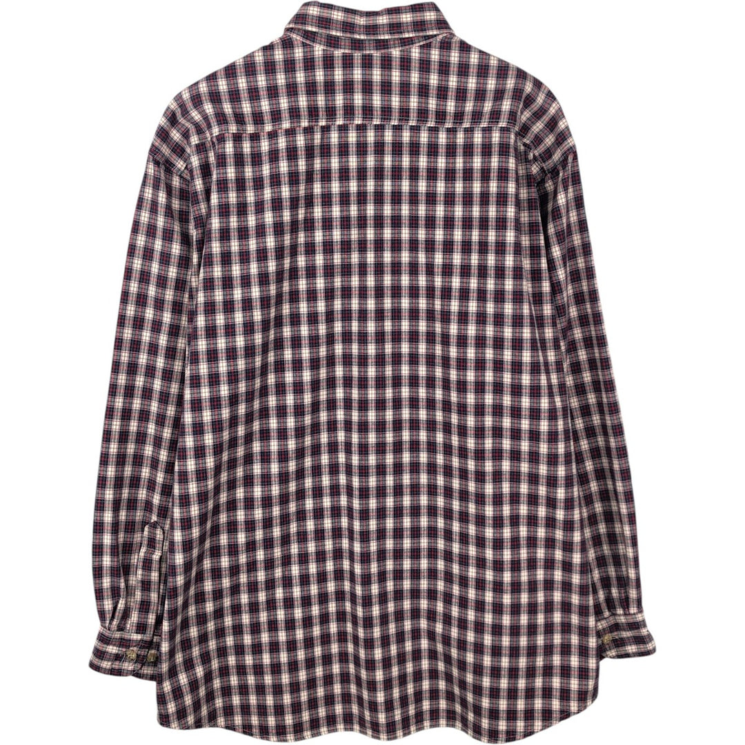 Carhartt Check Pattern Long Sleeve Button-Down Work Shirt, Men's XL unclear navy blue type Vintage Second Hand