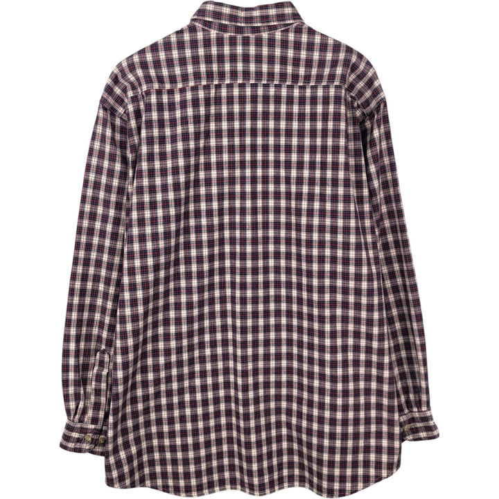 Carhartt Check Pattern Long Sleeve Button-Down Work Shirt, Men's XL unclear navy blue type Vintage Second Hand