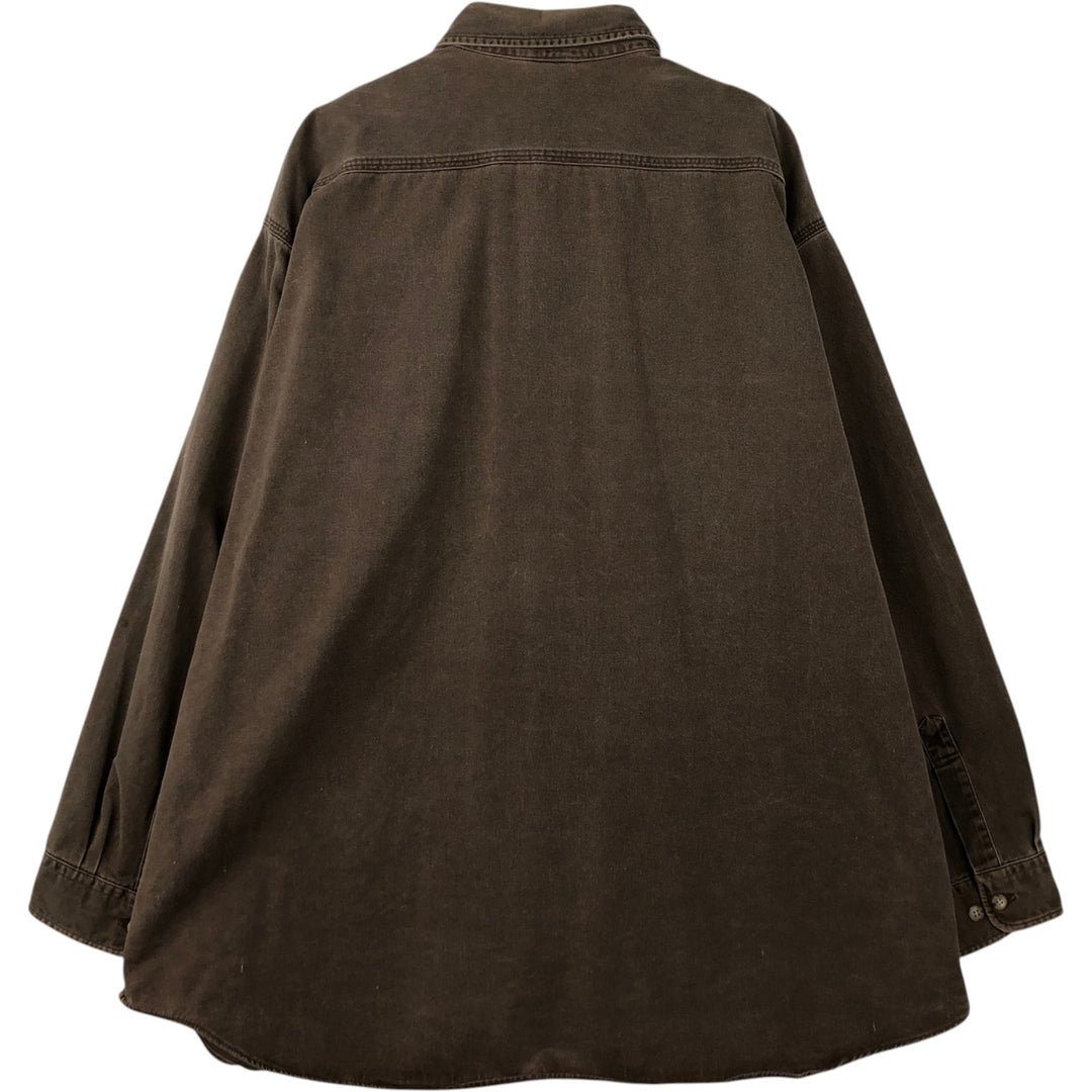 Carhartt Long-Sleeve Button-Down Work Shirt unclear brown type Vintage Second Hand