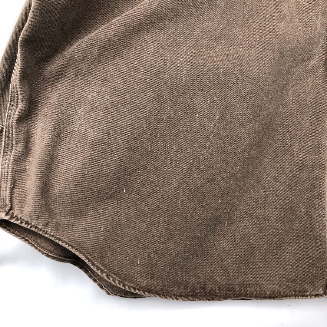 Carhartt Long-Sleeve Button-Down Work Shirt unclear brown type Vintage Second Hand