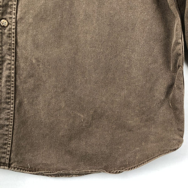 Carhartt Long-Sleeve Button-Down Work Shirt unclear brown type Vintage Second Hand