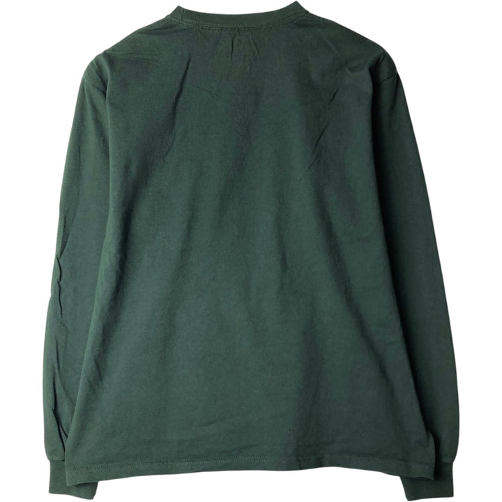 Cabelas Labrador Retriever Dog Pattern Long-Sleeve T-Shirt (Men's Size M) cotton Green type dark green Vintage Second Hand