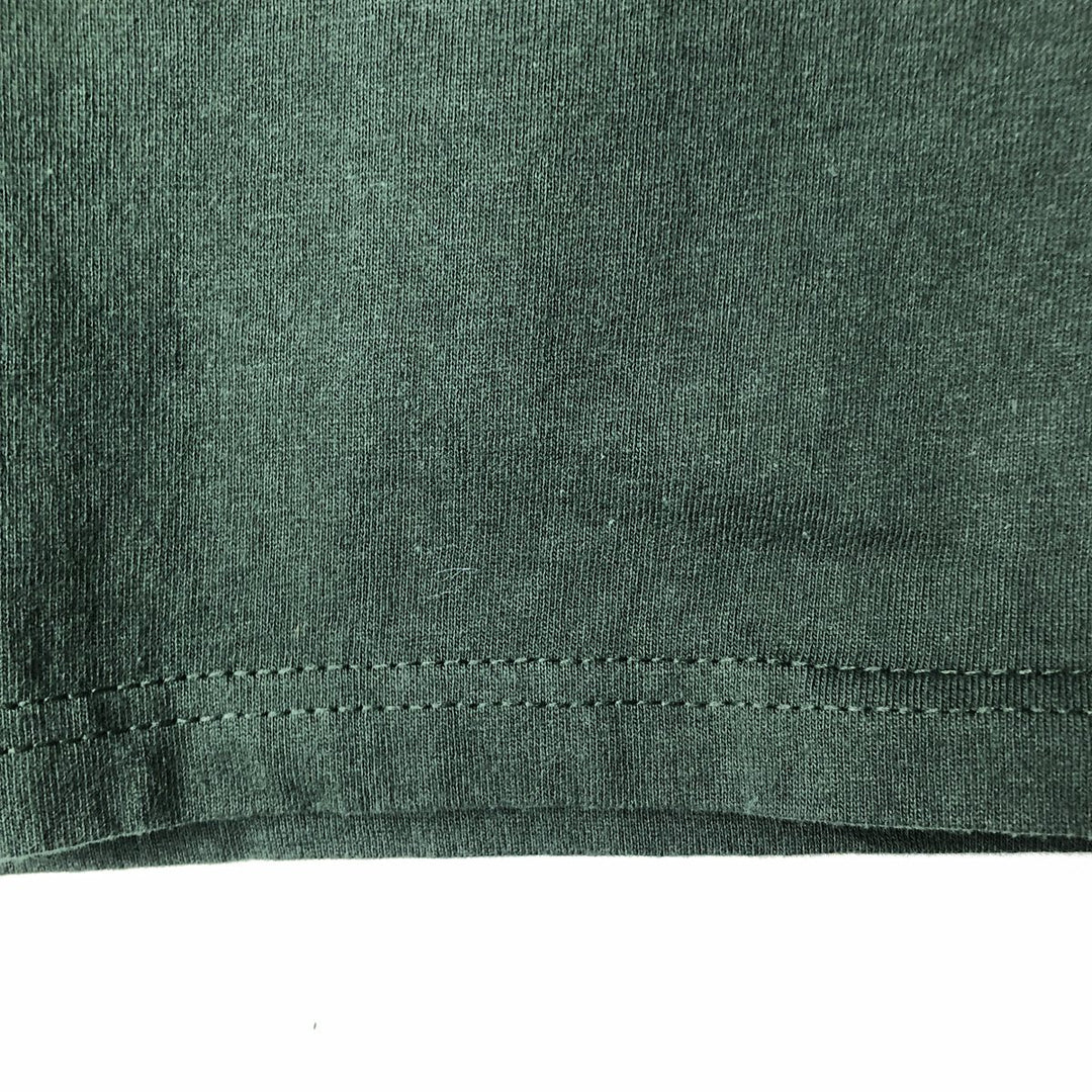 Cabelas Labrador Retriever Dog Pattern Long-Sleeve T-Shirt (Men's Size M) cotton Green type dark green Vintage Second Hand