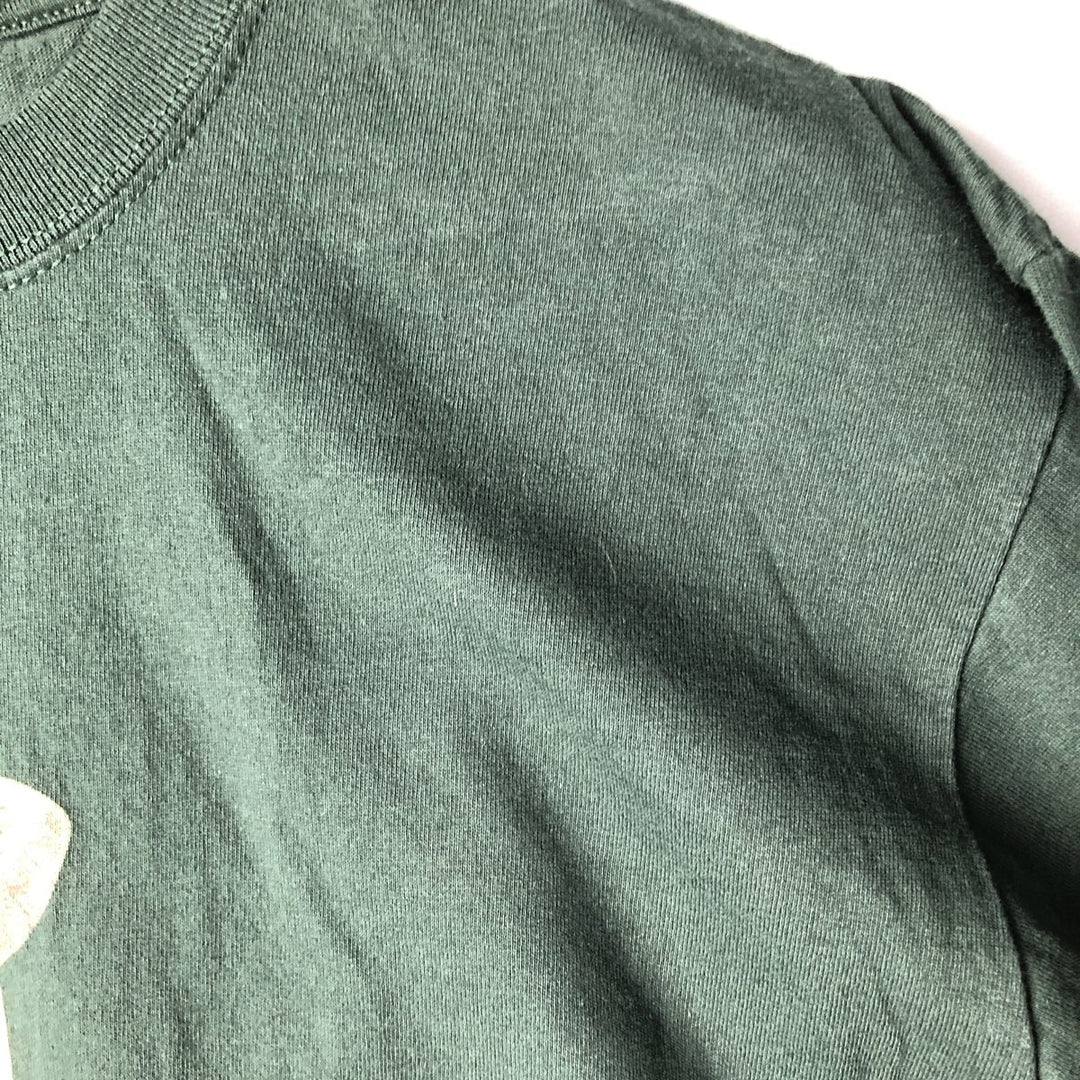 Cabelas Labrador Retriever Dog Pattern Long-Sleeve T-Shirt (Men's Size M) cotton Green type dark green Vintage Second Hand