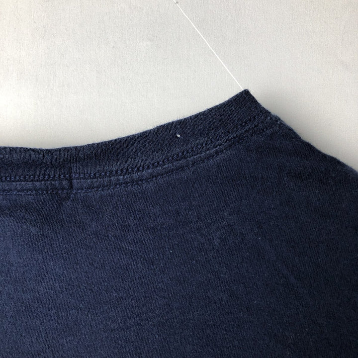 Ralph Lauren POLO RALPH LAUREN Striped Pattern Long-Sleeve T-Shirt (Men's Size S) cotton navy blue type Vintage Second Hand