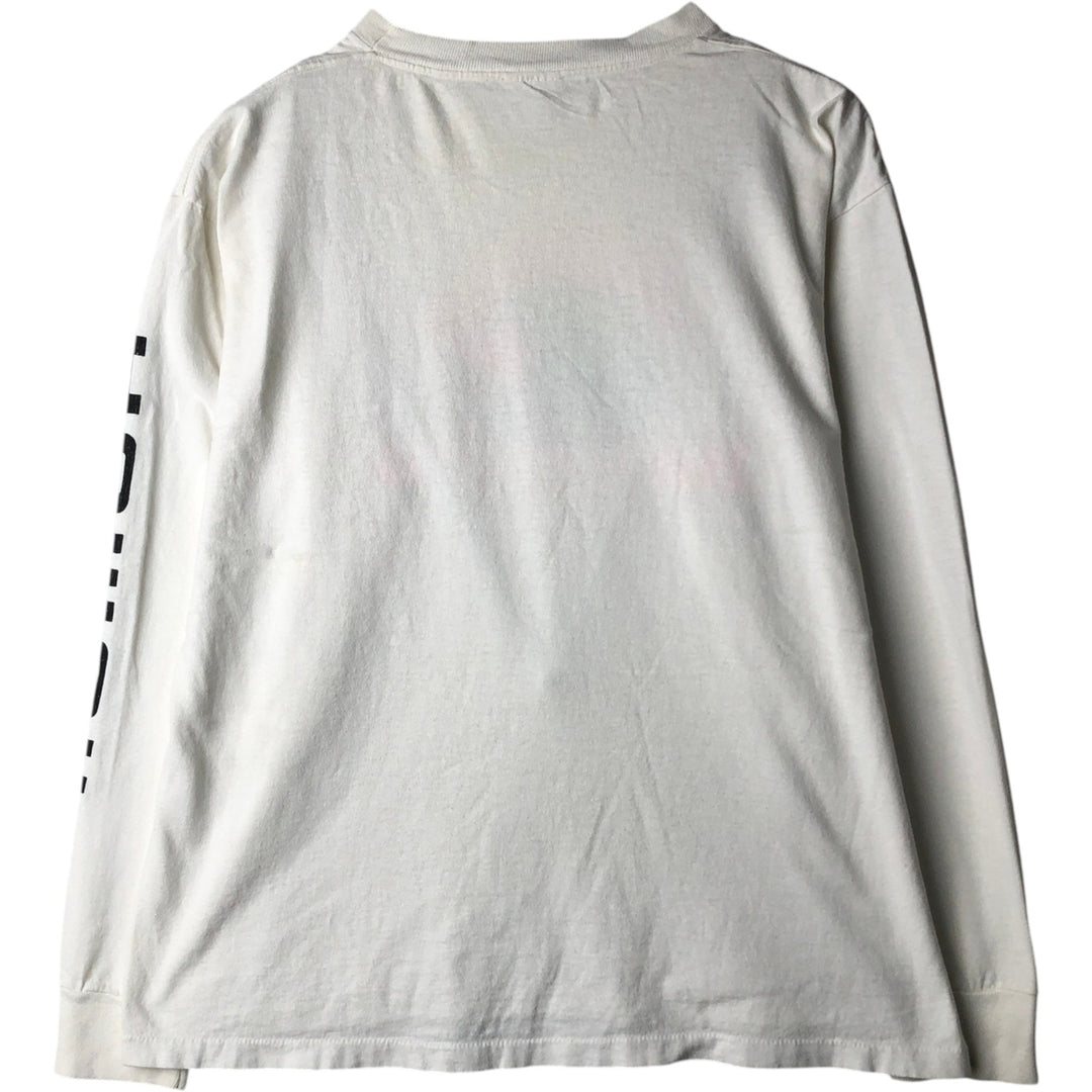 ~90'S American Way Long-Sleeve T-Shirt, Made in USA, Men's XL equivalent, Vintage acrylic white type Vintage Second Hand