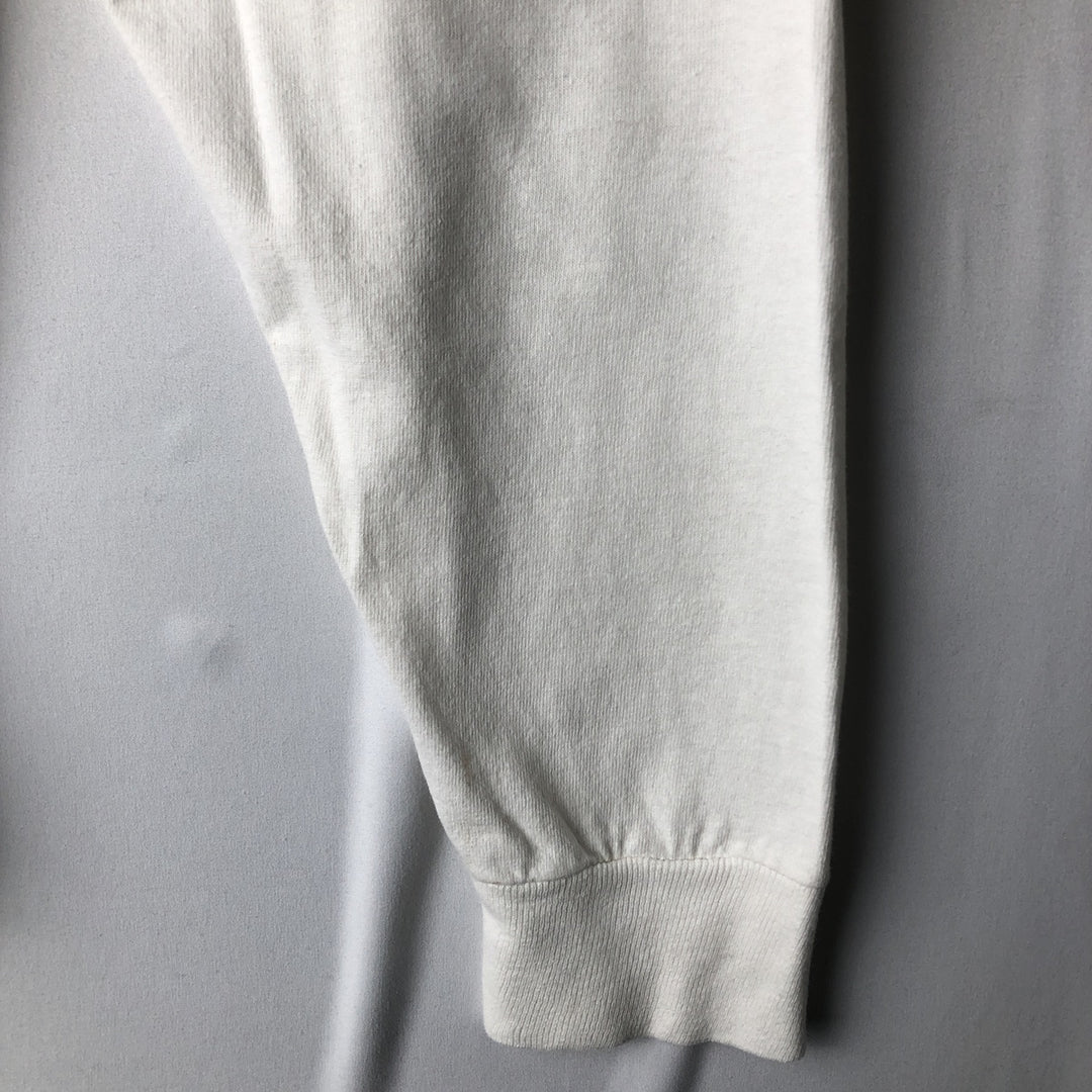 ~90'S American Way Long-Sleeve T-Shirt, Made in USA, Men's XL equivalent, Vintage acrylic white type Vintage Second Hand