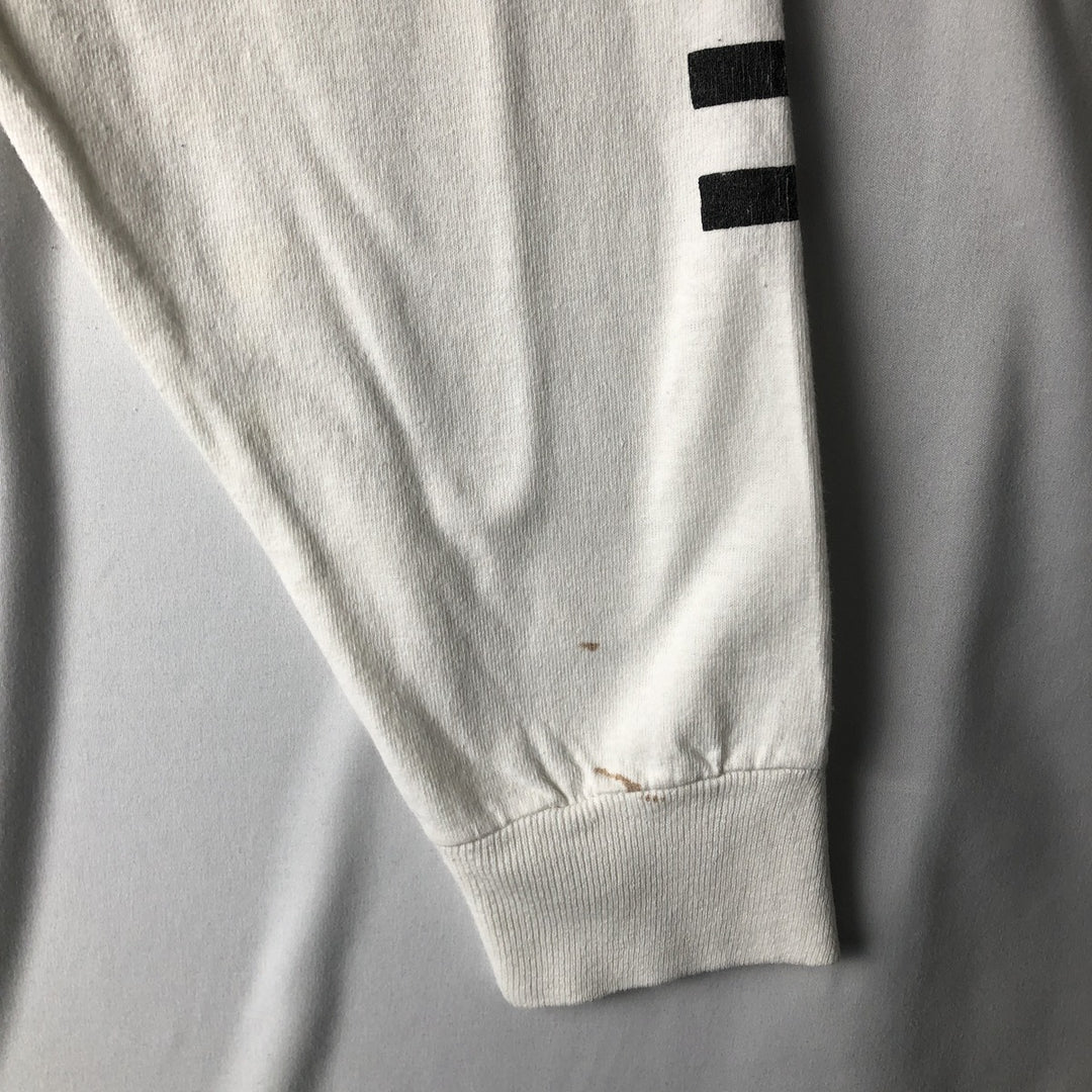 ~90'S American Way Long-Sleeve T-Shirt, Made in USA, Men's XL equivalent, Vintage acrylic white type Vintage Second Hand