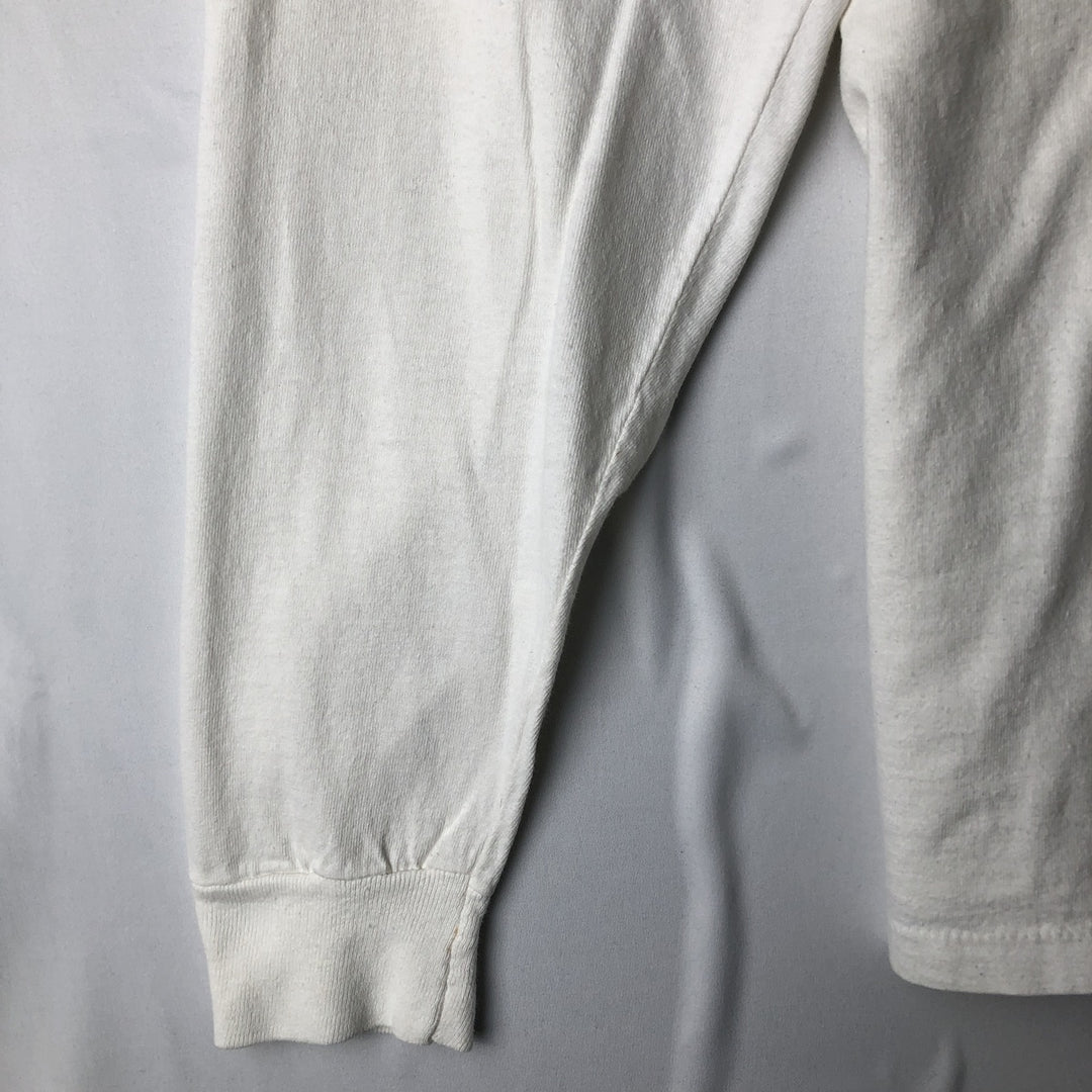 ~90'S American Way Long-Sleeve T-Shirt, Made in USA, Men's XL equivalent, Vintage acrylic white type Vintage Second Hand