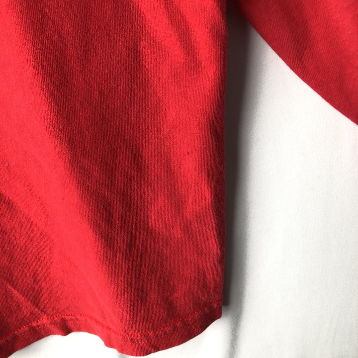 2000'S Nike Team Center Logo Long-Sleeve T-Shirt (Men's XL equivalent) cotton red type Vintage Second Hand