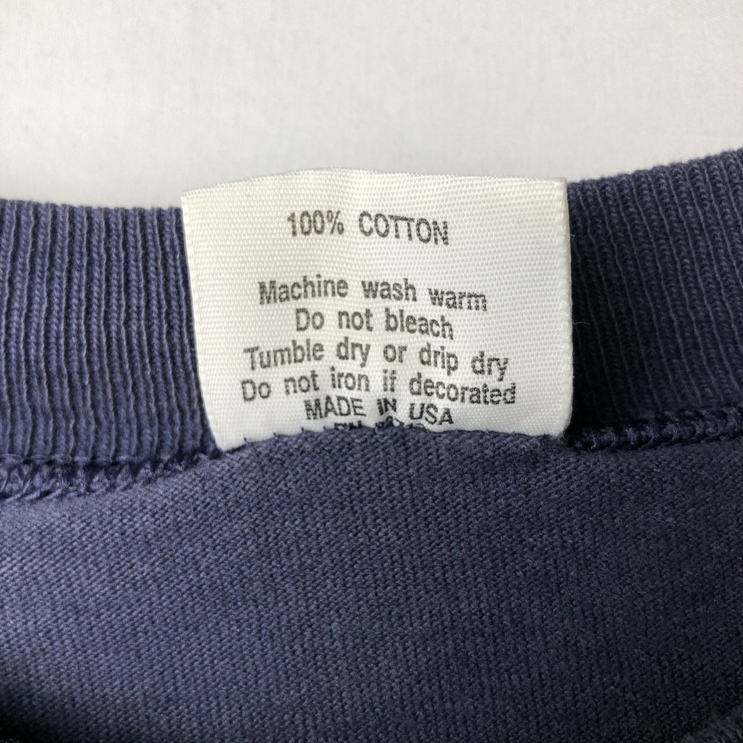 90'S SDI Long-Sleeve T-Shirt, Made in USA, Men's XL equivalent, Vintage cotton navy blue type Vintage Second Hand