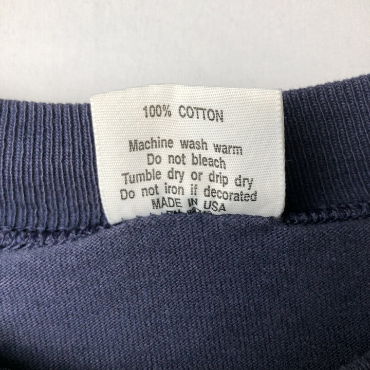 90'S SDI Long-Sleeve T-Shirt, Made in USA, Men's XL equivalent, Vintage cotton navy blue type Vintage Second Hand