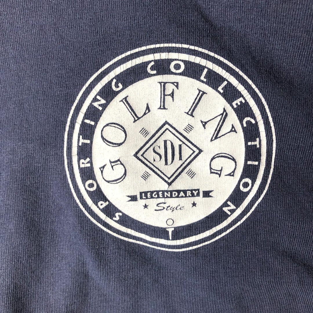 90'S SDI Long-Sleeve T-Shirt, Made in USA, Men's XL equivalent, Vintage cotton navy blue type Vintage Second Hand