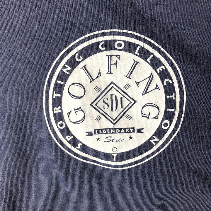 90'S SDI Long-Sleeve T-Shirt, Made in USA, Men's XL equivalent, Vintage cotton navy blue type Vintage Second Hand