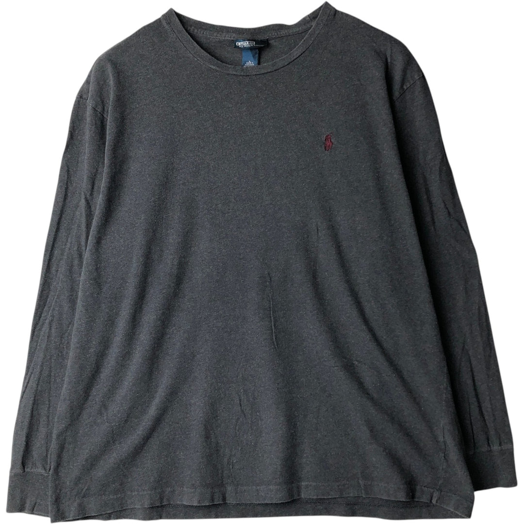Ralph Lauren POLO by Ralph Lauren long-sleeved T-shirt, men's size L cotton gray type Vintage Second Hand
