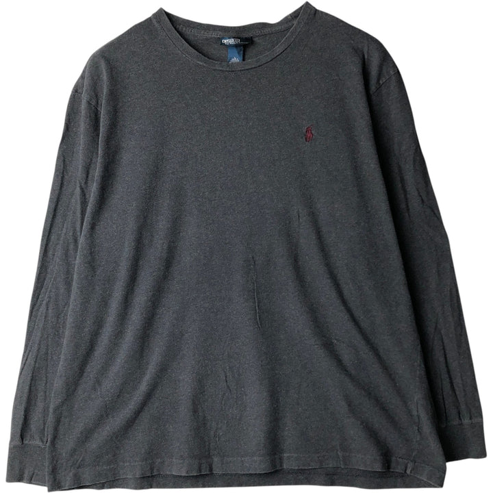 Ralph Lauren POLO by Ralph Lauren long-sleeved T-shirt, men's size L cotton gray type Vintage Second Hand