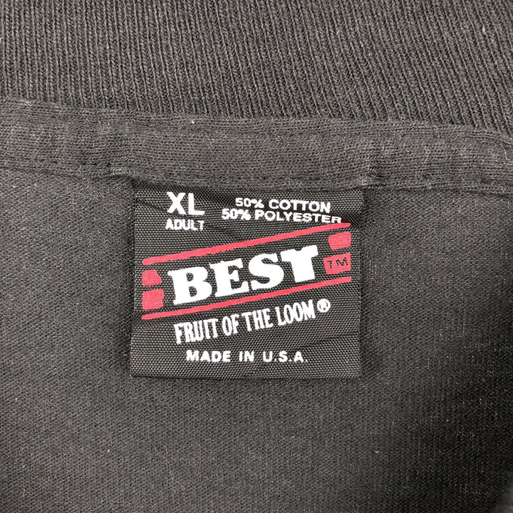 90'S Fruit of the Loom Best Long Sleeve T-Shirt, Made in USA, Men's XL, Vintage cotton black type Vintage Second Hand