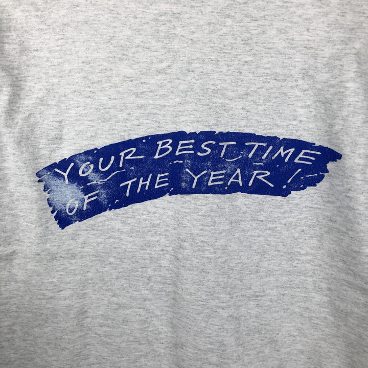 90'S Fruit of the Loom High Neck Long-Sleeve T-Shirt, Made in Canada, Men's Size L (approx.), Vintage cotton gray type Vintage Second Hand