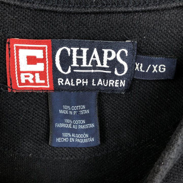 Ralph Lauren CHAPS long-sleeved T-shirt, men's size XL cotton white type Vintage Second Hand