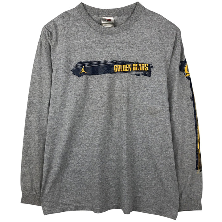 2000'S Nike Team Golden Bears Long-Sleeve T-Shirt (Men's Size L) cotton gray type Vintage Second Hand