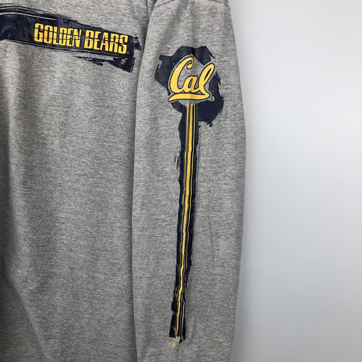 2000'S Nike Team Golden Bears Long-Sleeve T-Shirt (Men's Size L) cotton gray type Vintage Second Hand