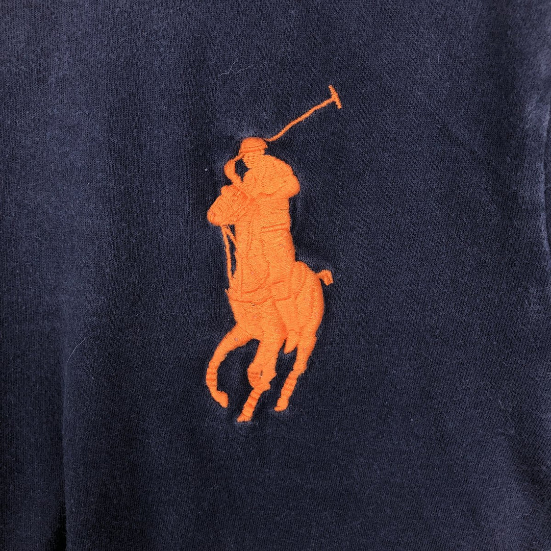 Ralph Lauren POLO by Ralph Lauren Big Pony Long-Sleeve T-Shirt (Men's XL equivalent) cotton navy blue type Vintage Second Hand