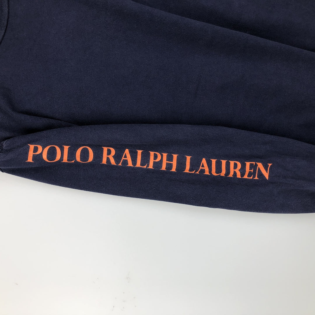 Ralph Lauren POLO by Ralph Lauren Big Pony Long-Sleeve T-Shirt (Men's XL equivalent) cotton navy blue type Vintage Second Hand
