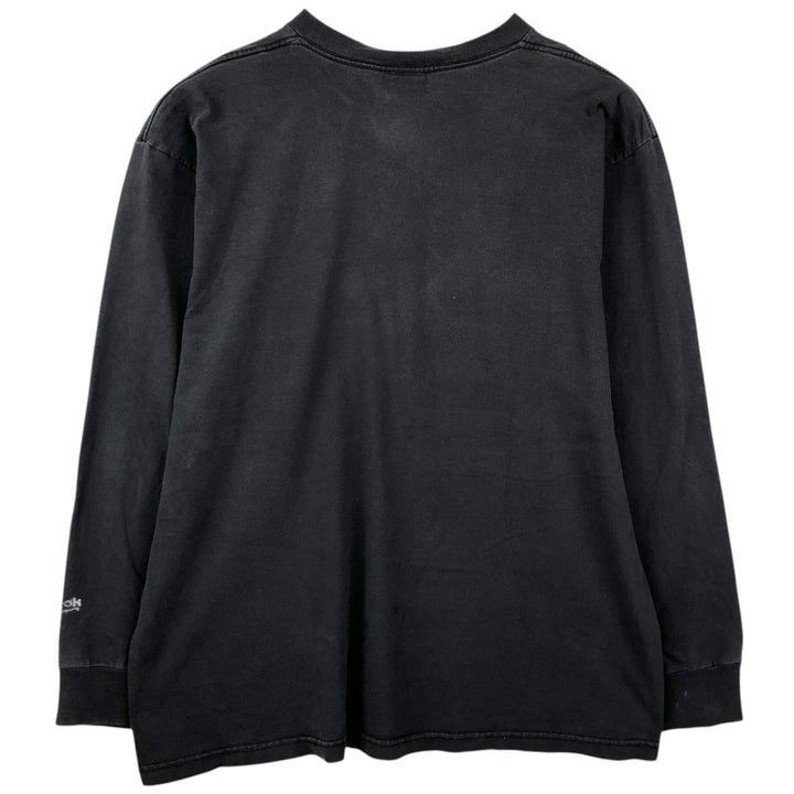 90'S Reebok Long-Sleeve T-Shirt, Made in USA, Men's Size XL (Equivalent), Vintage cotton black type Vintage Second Hand