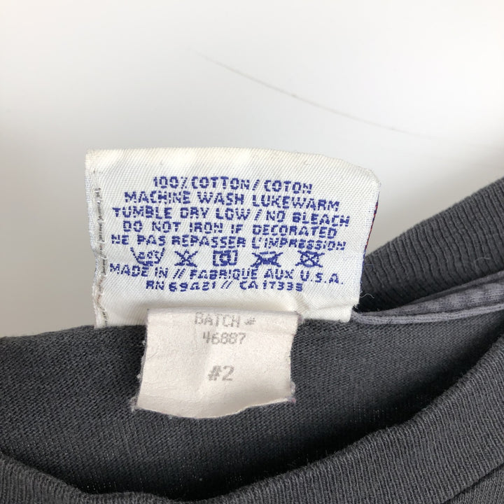 90'S Reebok Long-Sleeve T-Shirt, Made in USA, Men's Size XL (Equivalent), Vintage cotton black type Vintage Second Hand