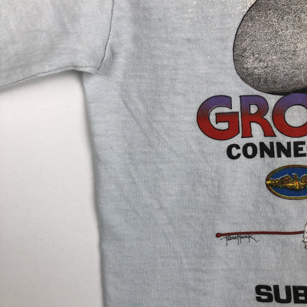 ~90'S BELTON Long-Sleeve T-Shirt, Made in USA, Men's Size M (Equivalent), Vintage cotton Blue type light blue Vintage Second Hand