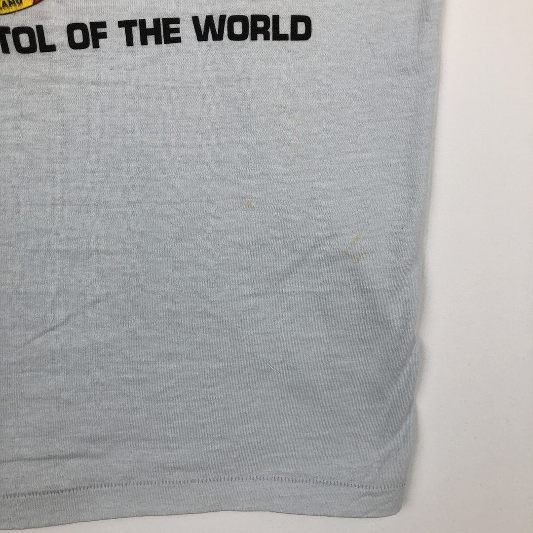 ~90'S BELTON Long-Sleeve T-Shirt, Made in USA, Men's Size M (Equivalent), Vintage cotton Blue type light blue Vintage Second Hand