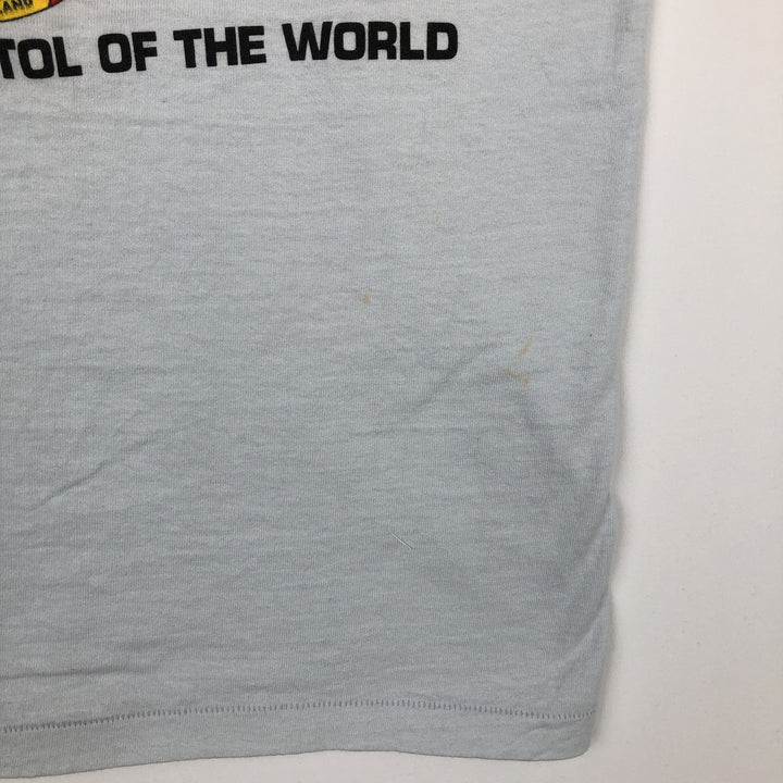 ~90'S BELTON Long-Sleeve T-Shirt, Made in USA, Men's Size M (Equivalent), Vintage cotton Blue type light blue Vintage Second Hand