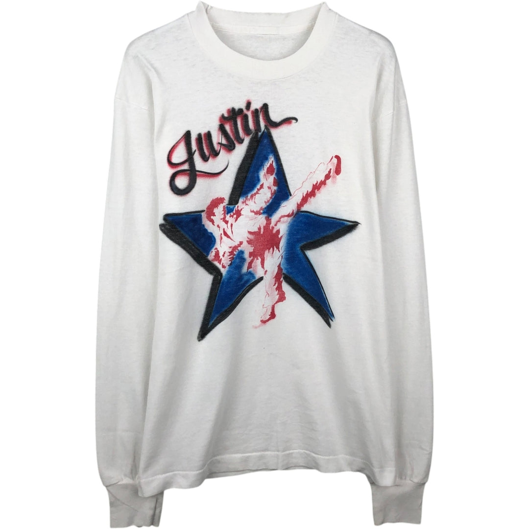 ~90'S Long-Sleeve T-Shirt, Men's Size S (Equivalent), Vintage unclear white type Vintage Second Hand