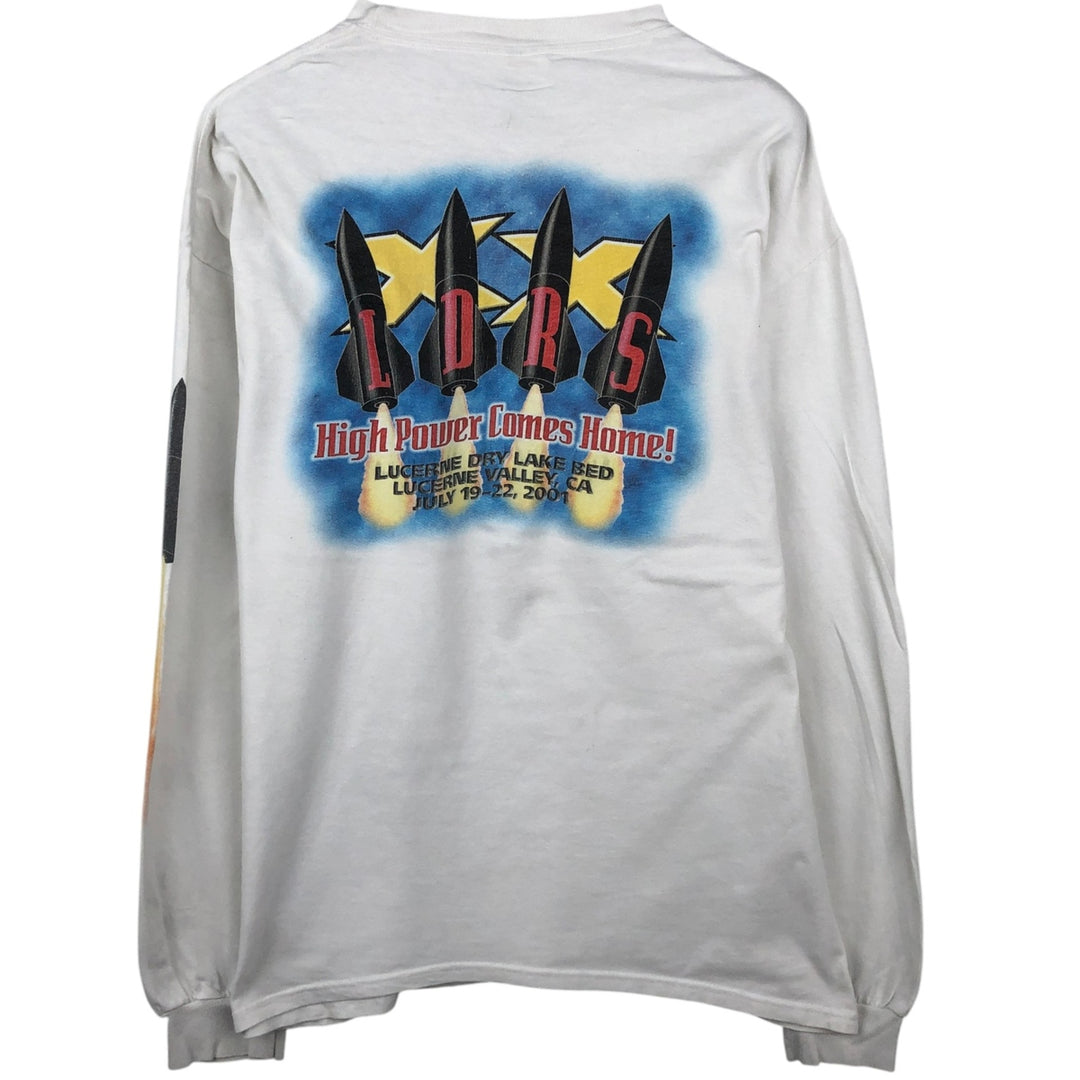 2000'S Hanes BEEFY-T Long Sleeve T-Shirt, Men's Size L cotton white type Vintage Second Hand