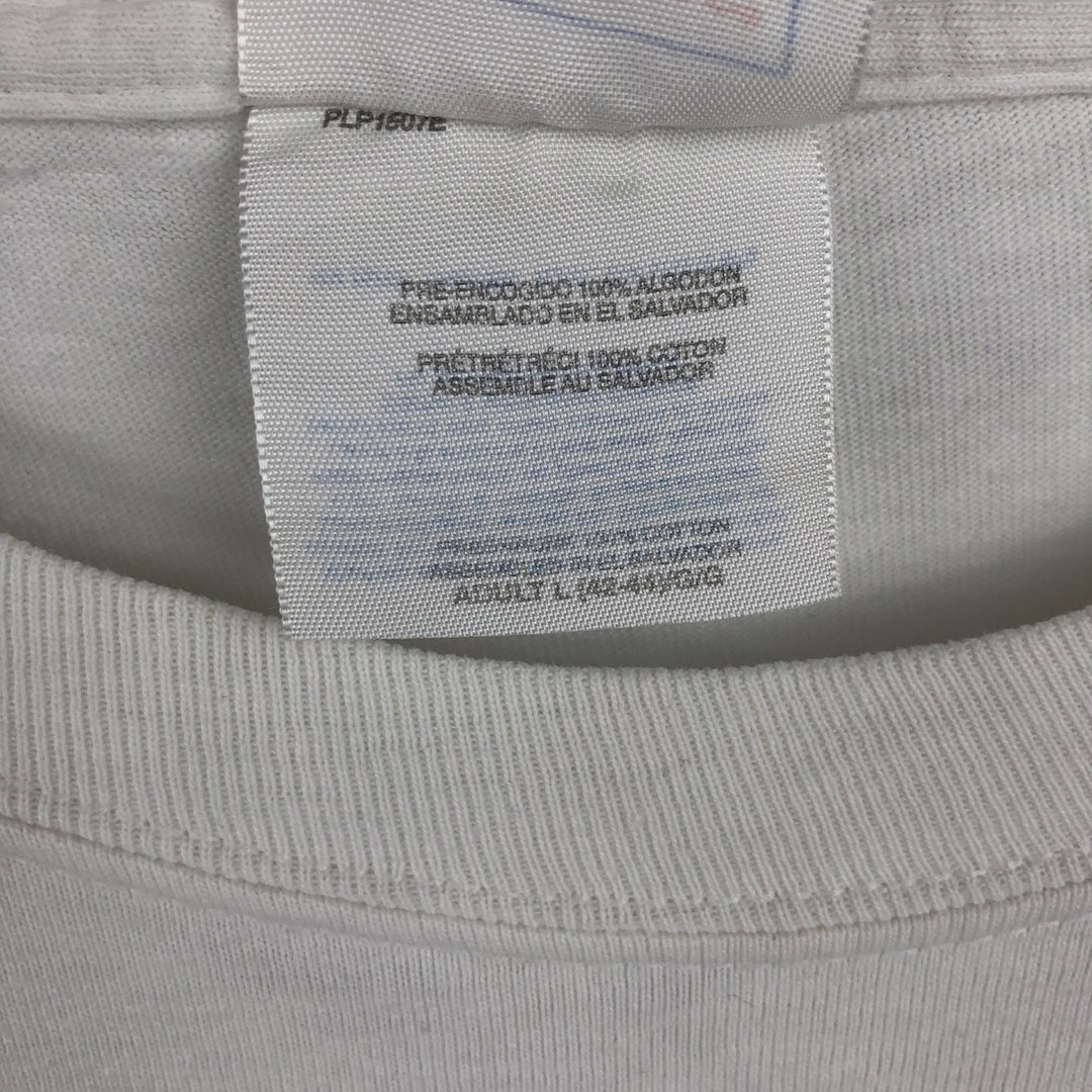 2000'S Hanes BEEFY-T Long Sleeve T-Shirt, Men's Size L cotton white type Vintage Second Hand