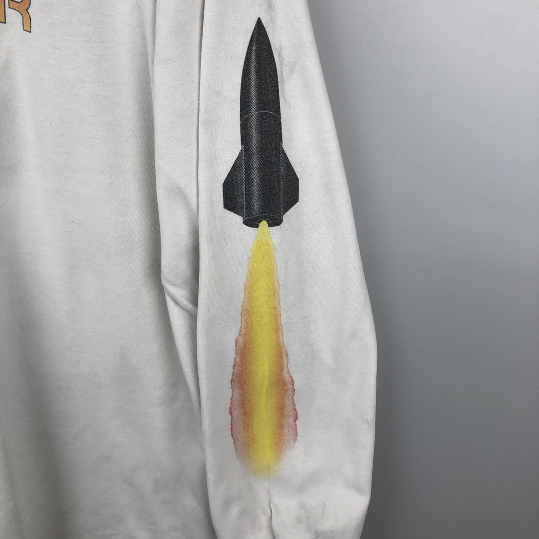 2000'S Hanes BEEFY-T Long Sleeve T-Shirt, Men's Size L cotton white type Vintage Second Hand