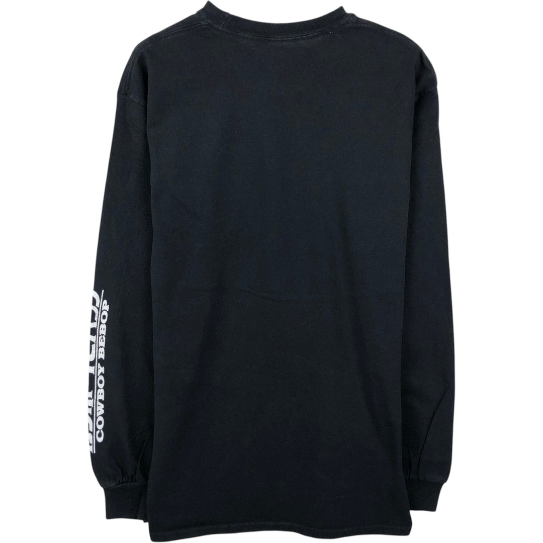 Cowboy Bebop Spike Spiegel Anime Character Print Long-Sleeve T-Shirt (Men's Size M) cotton black type Vintage Second Hand