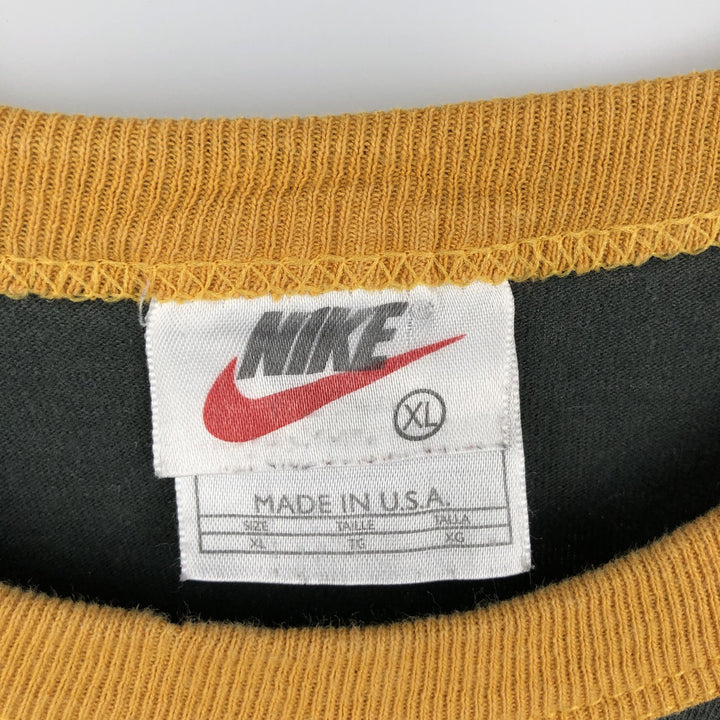 90'S Nike Long Sleeve T-Shirt, Made in USA, Men's XL, Vintage cotton black type Vintage Second Hand