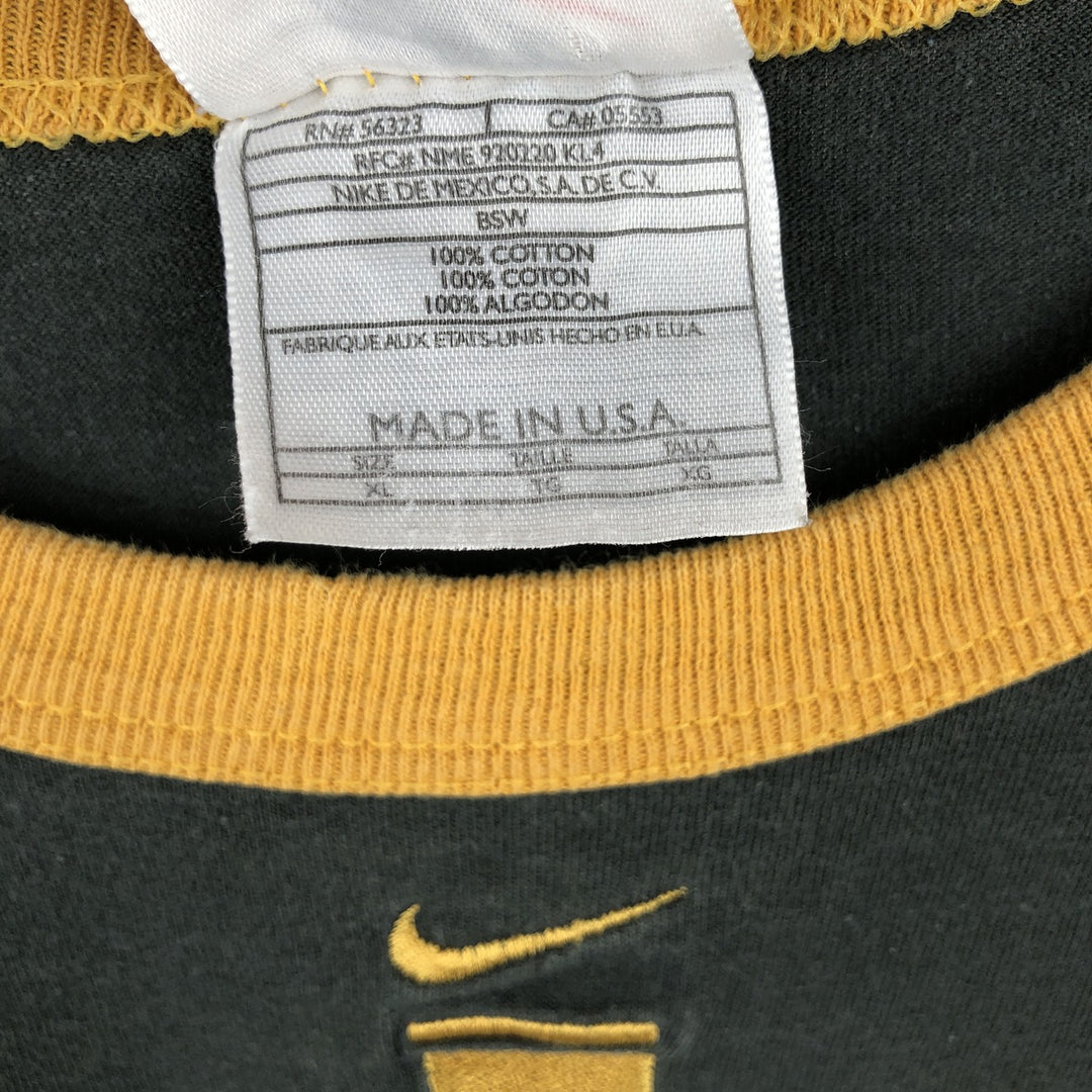 90'S Nike Long Sleeve T-Shirt, Made in USA, Men's XL, Vintage cotton black type Vintage Second Hand