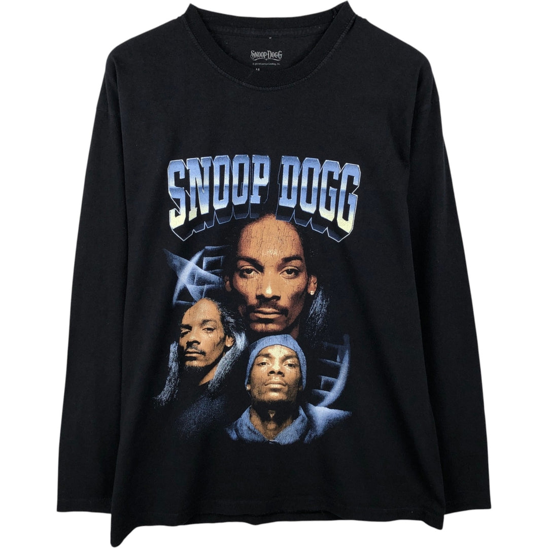 SNOOP DOGG Long-Sleeve Wrap T-Shirt, Made in the UK, Men's Size M (approx.) cotton black type Vintage Second Hand