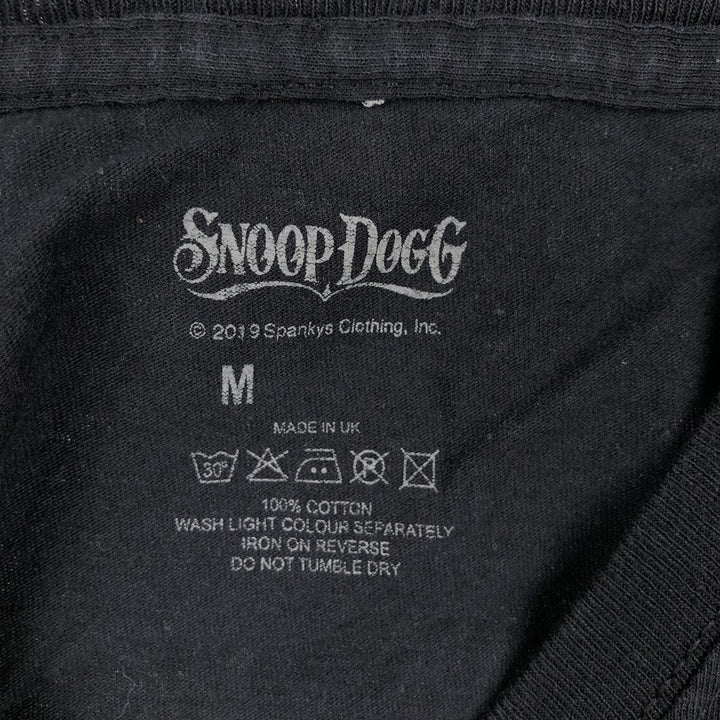 SNOOP DOGG Long-Sleeve Wrap T-Shirt, Made in the UK, Men's Size M (approx.) cotton black type Vintage Second Hand